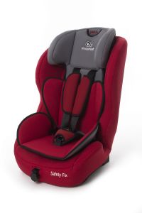 KinderKraft fotelik samochodowy SAFETY-FIX Red z systemem ISOFIX