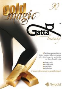 GOLD MAGIC - Rajstopy damskie 3D 90DEN