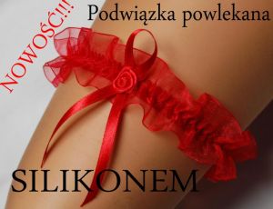 PODWIĄZKA EVA SILIKON czerwona